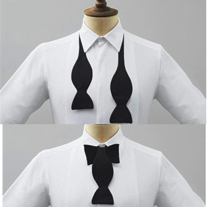 Women Formal Wear Black And White - メンズフォーマルプレタイド調節可能な蝶ネクタイ黒白無地エレガントな蝶ネクタイ女性用結婚式パーティー簡単着用英国スタイル