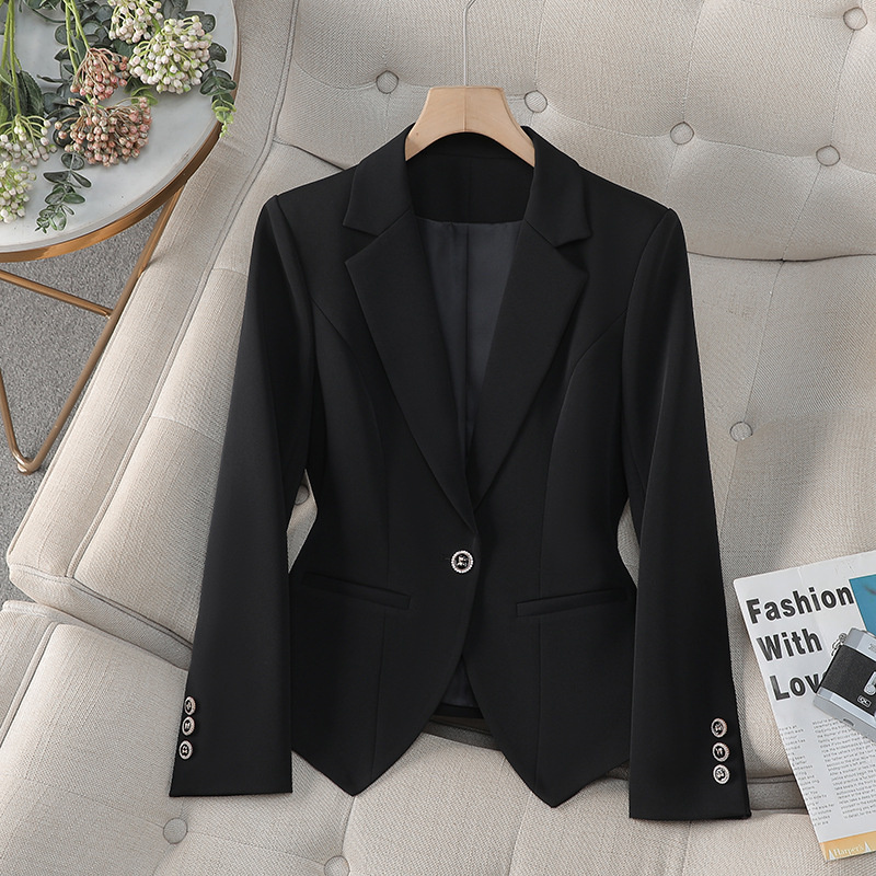 新しいファッション女性フォーマルブレザー女性赤白黒オフィスス - Women Formal Wear Black And White のレビューと価格