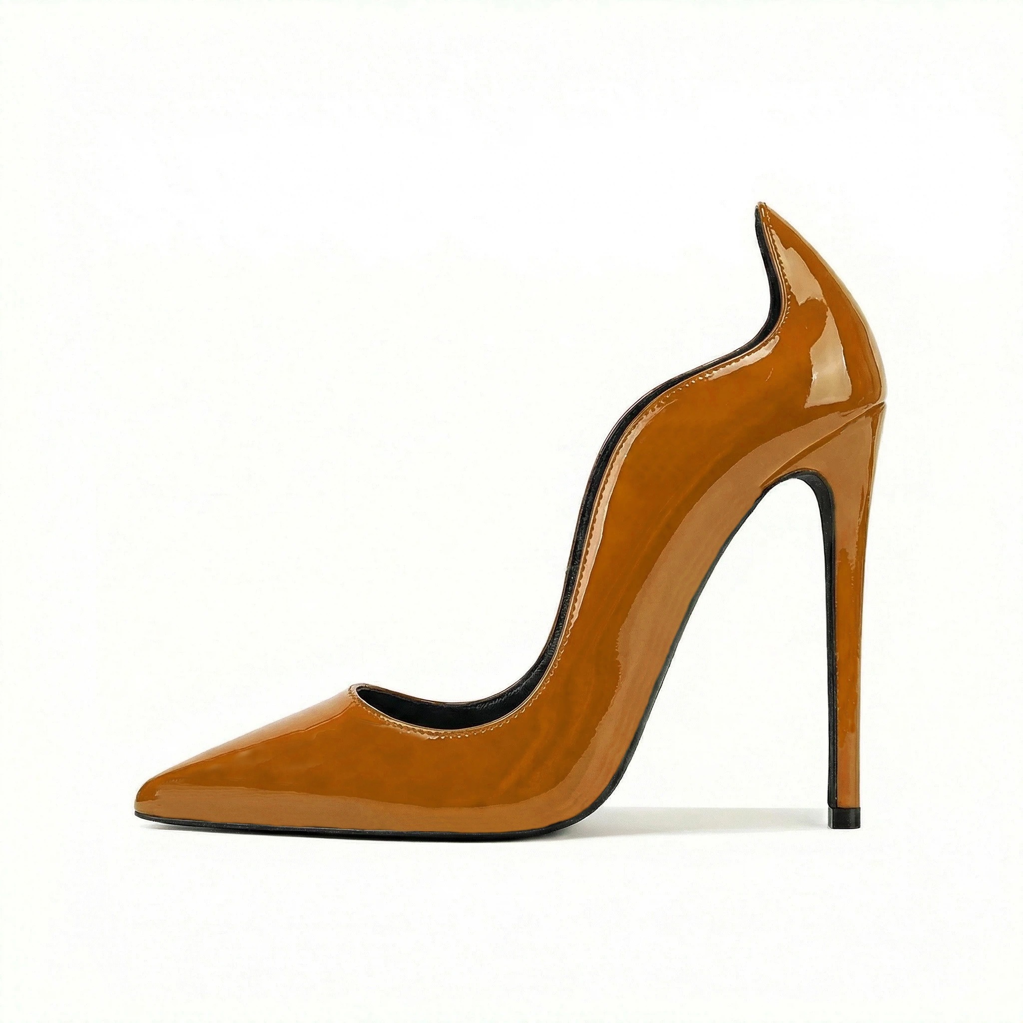 新しい春のポインテッドトゥスティレットシングルシューズパテン - Slingback Heel Formal のレビューと価格
