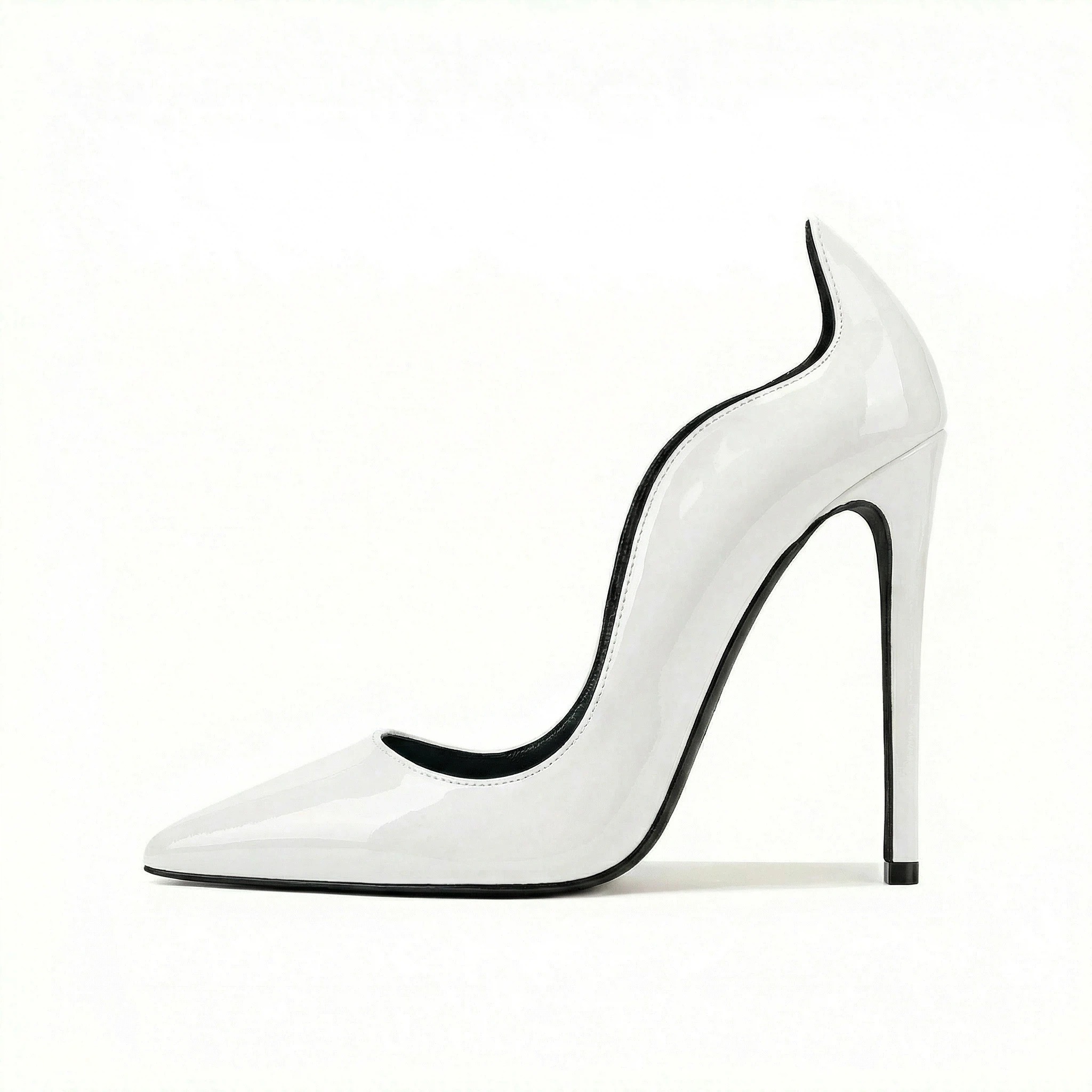 新しい春のポインテッドトゥスティレットシングルシューズパテン - Slingback Heel Formal のレビューと価格