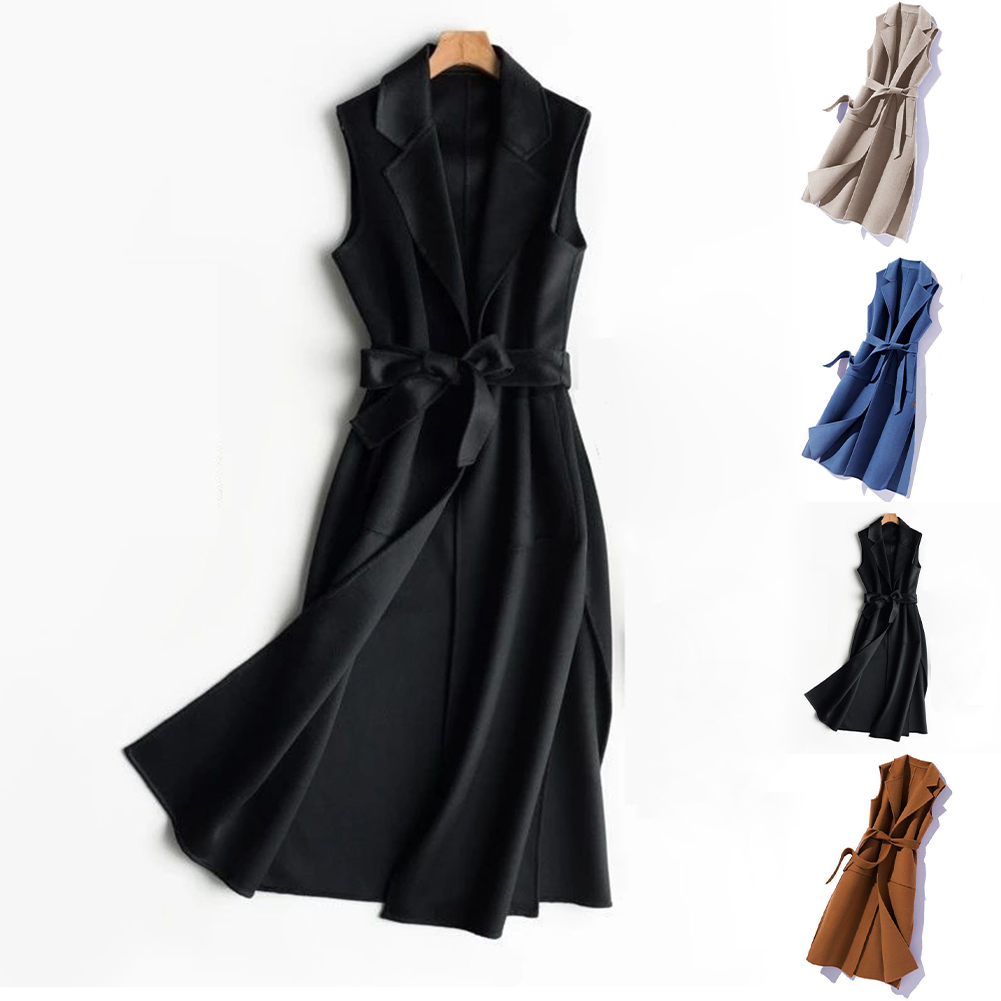 女性サーマルターンダウンカラーノースリーブオープンステッチカ - Women Formal Wear Stitching のレビューと価格