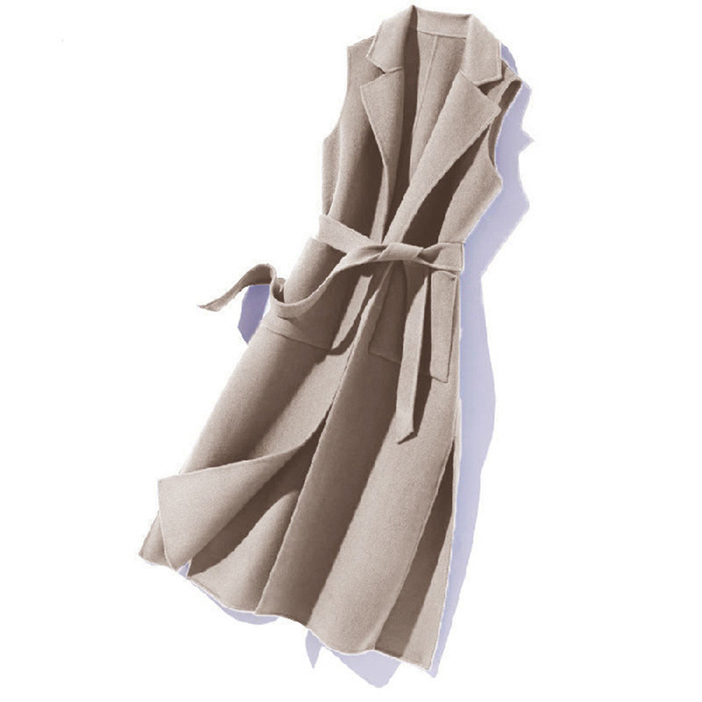 女性サーマルターンダウンカラーノースリーブオープンステッチカ - Women Formal Wear Stitching のレビューと価格