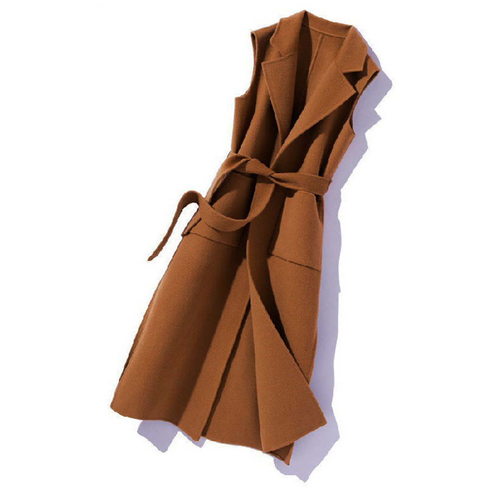 女性サーマルターンダウンカラーノースリーブオープンステッチカ - Women Formal Wear Stitching のレビューと価格
