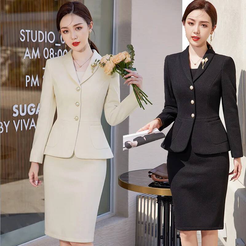 高品質生地 OLスタイル レディース ビジネススーツ トップ - Women Formal Wear Stitching のレビューと価格