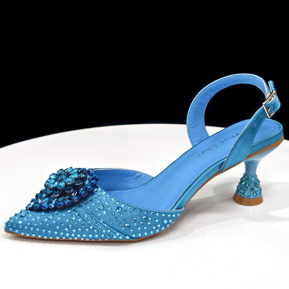 クリスタルラインストーンヒール＆クラッチバッグセット ポイン - Slingback Heel Formal のレビューと価格