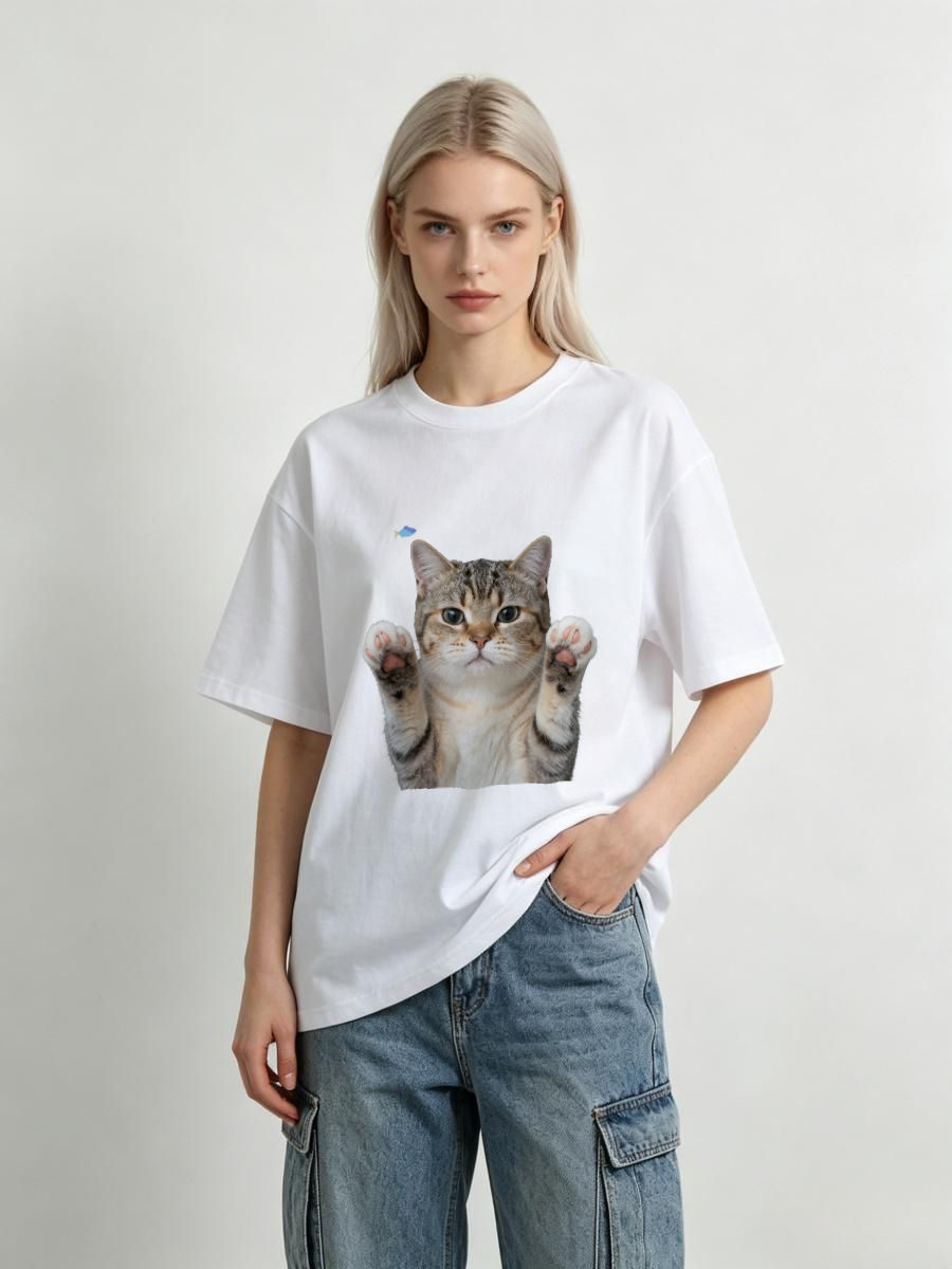 Tシャツ ダブルステッチデザイン 丈夫でカジュアルな普段着  - Women Formal Wear Stitching のレビューと価格