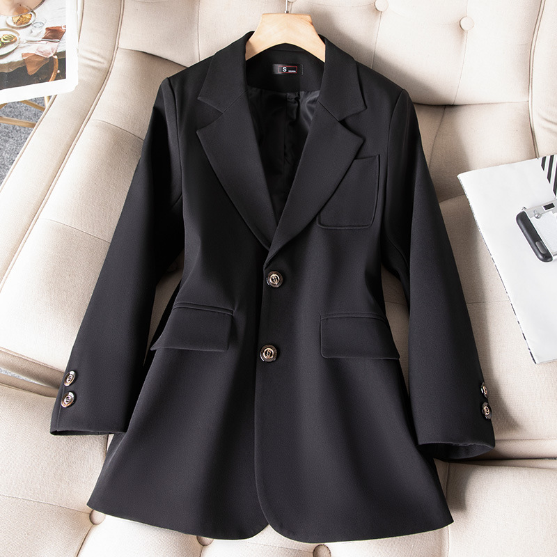 女性用長袖シングルブレストジャケット,フォーマルコート,青, - Women'S Green Formal Wear のレビューと価格