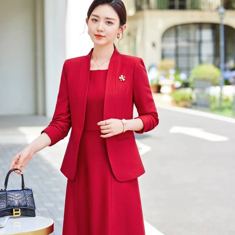 フォーマルな女性用ビジネススーツ、プロフェッショナルなオフィ - Women Formal Wear Stitching のレビューと価格