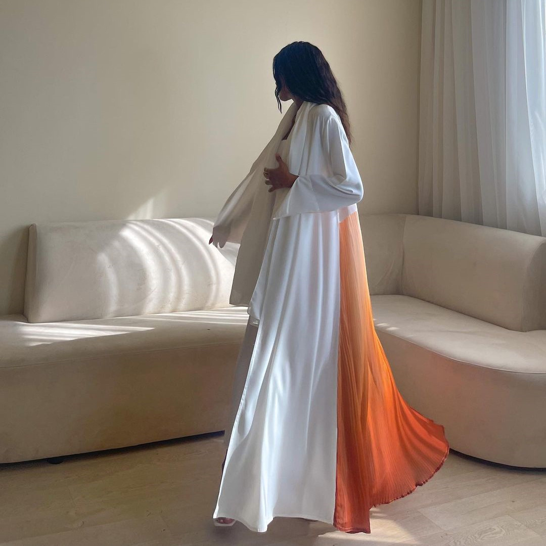 ムスリム女性用プリーツアバヤドレス ドバイスタイル フルカバ - Women Formal Wear Stitching のレビューと価格